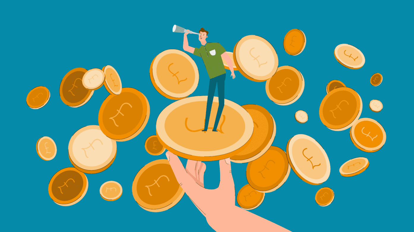 Man on coins in an article about an animated video