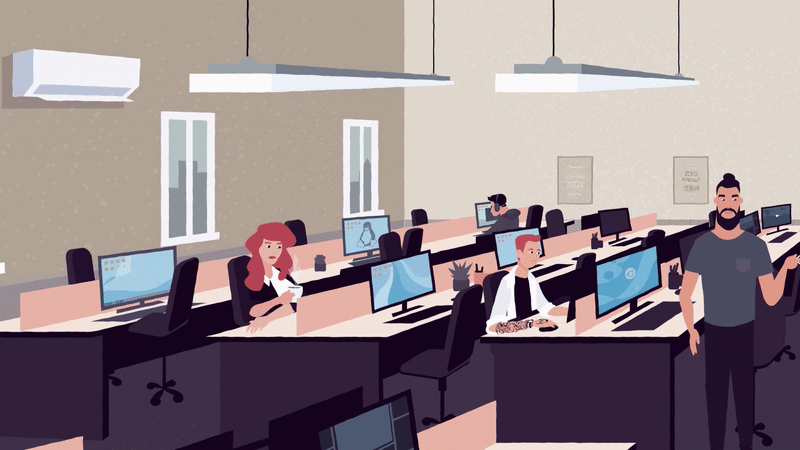 Office in 2D Animated Video