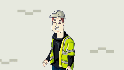 Satisfied worker in 2D Animated Video