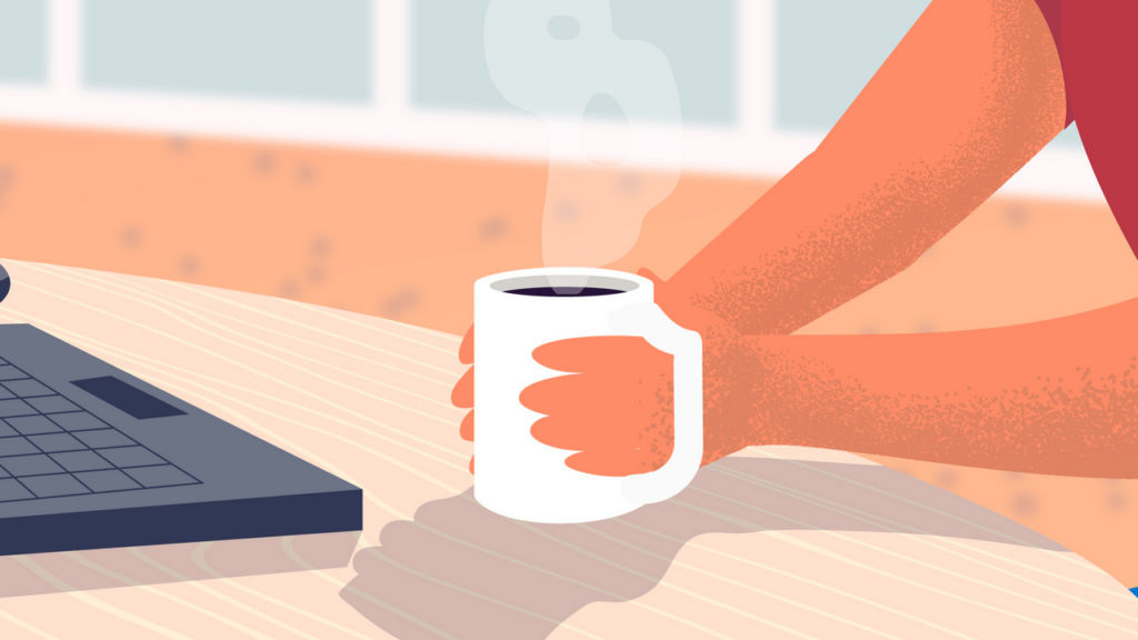 A cup of aromatic coffee in Animated Video