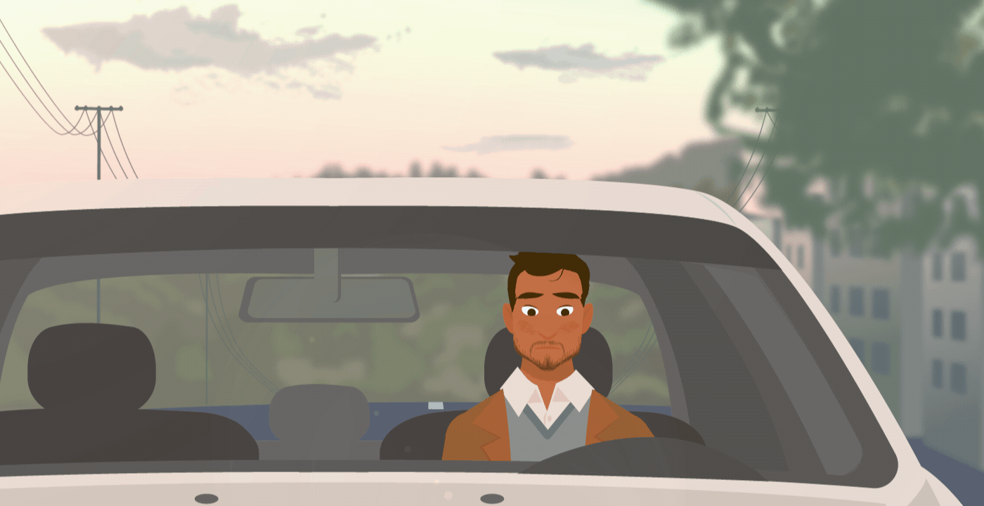 The man behind the wheel - Animation
