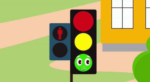  Traffic light in 2D Animated Video