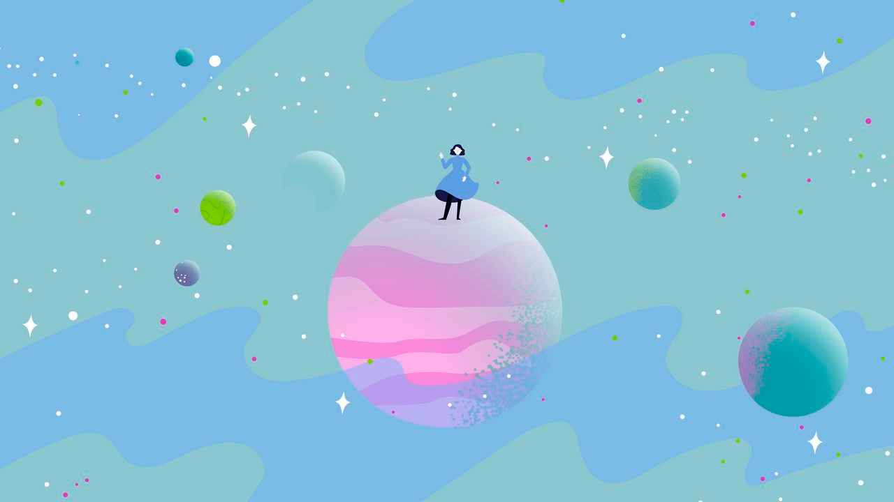 Girl in space | 2D Animated Video