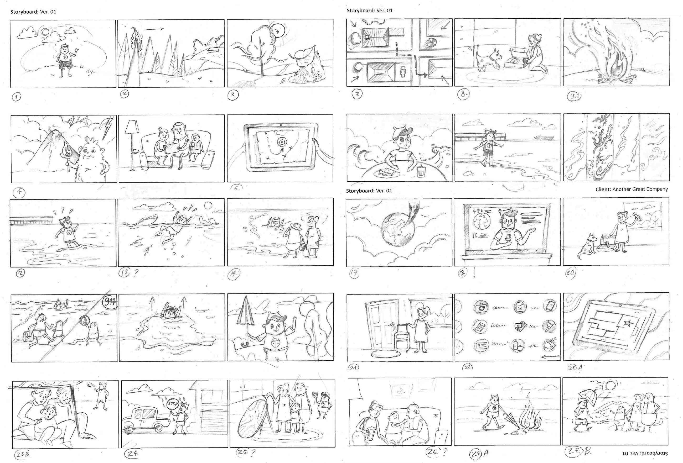 Storyboard for Weather Bug Educational Video