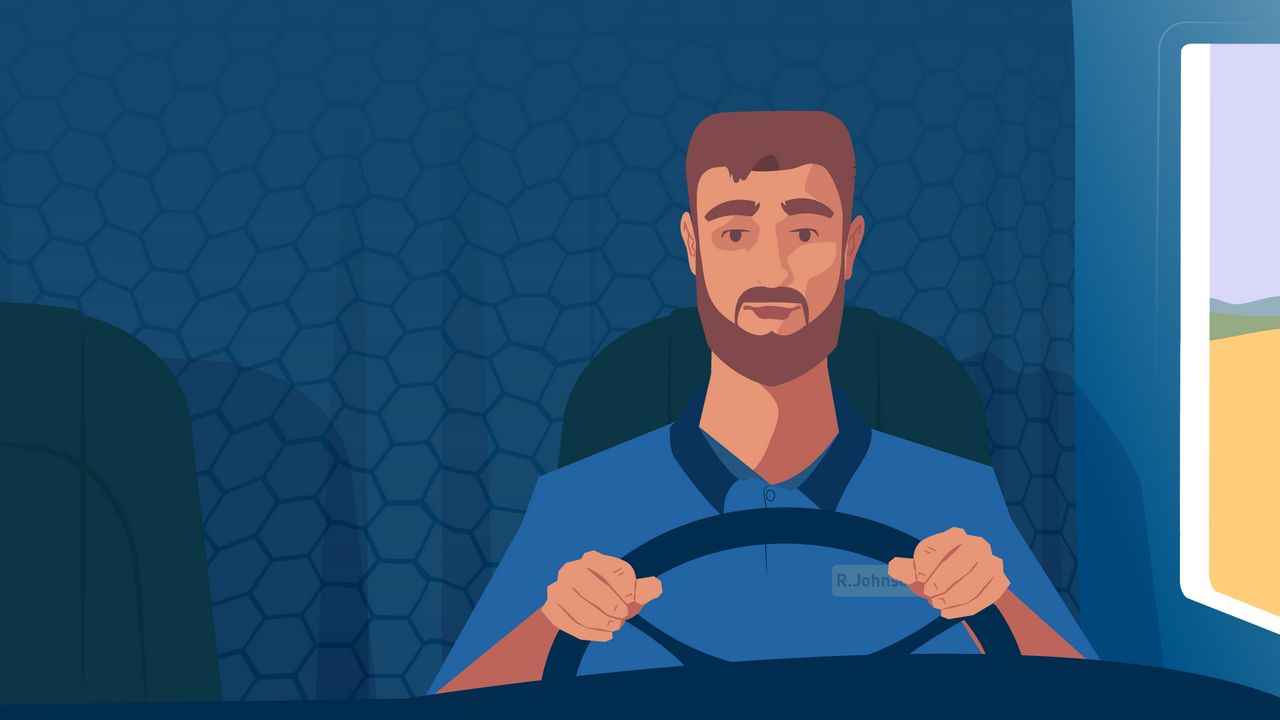 Driver behind the wheel | Character Animation