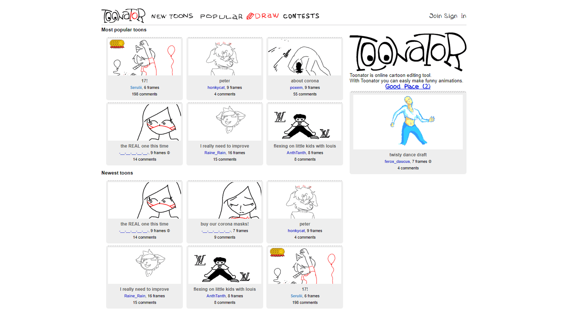 Toonator | 10 Best online animations makers