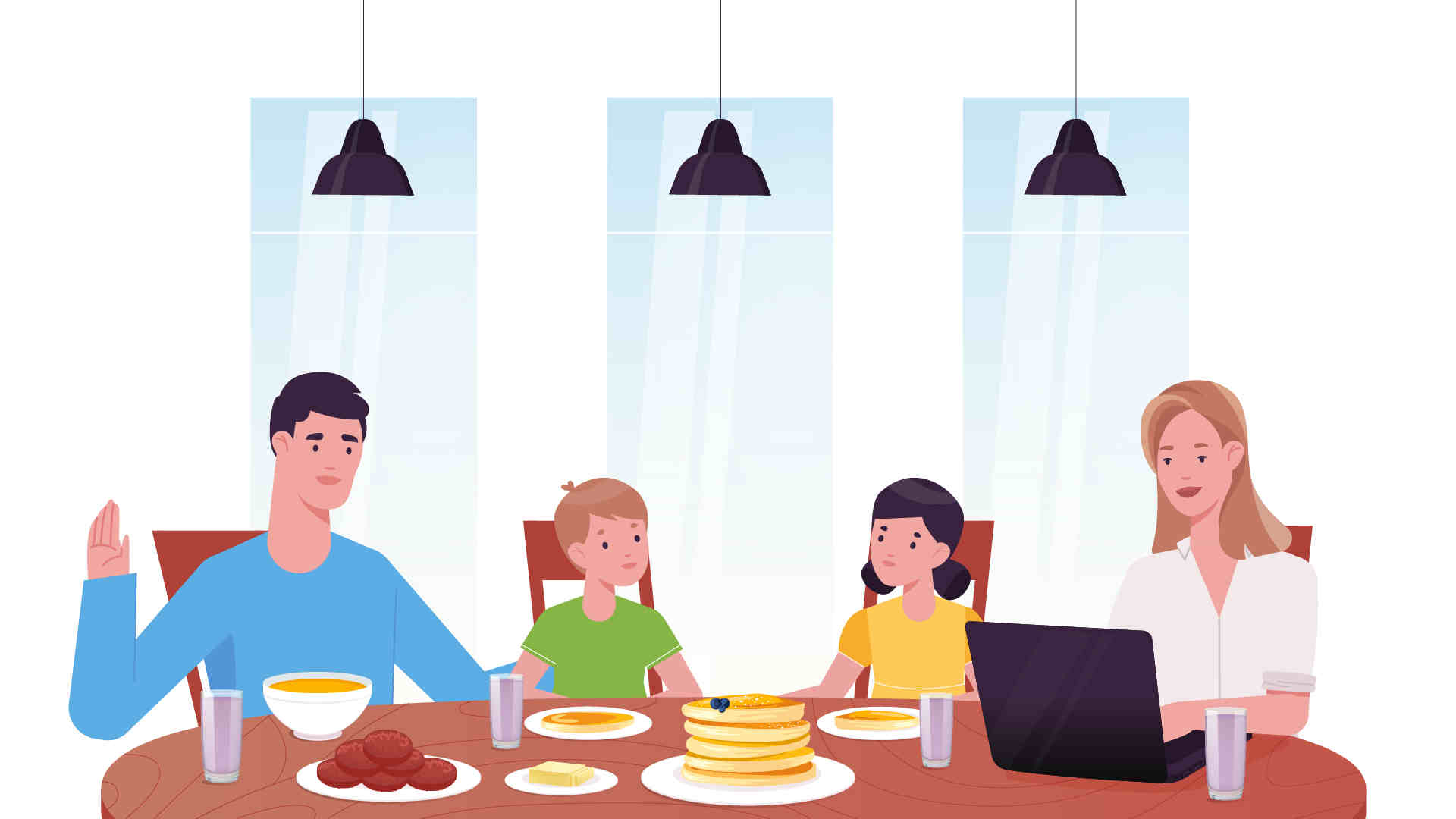 Family dinner - 2D animation