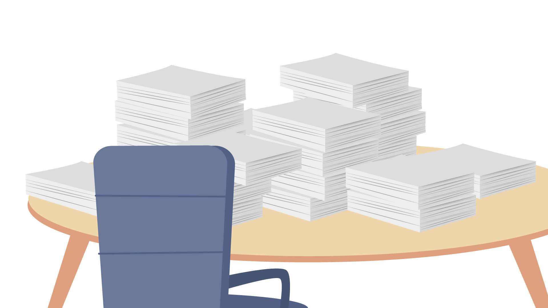 Mountains of documents - Animated Video