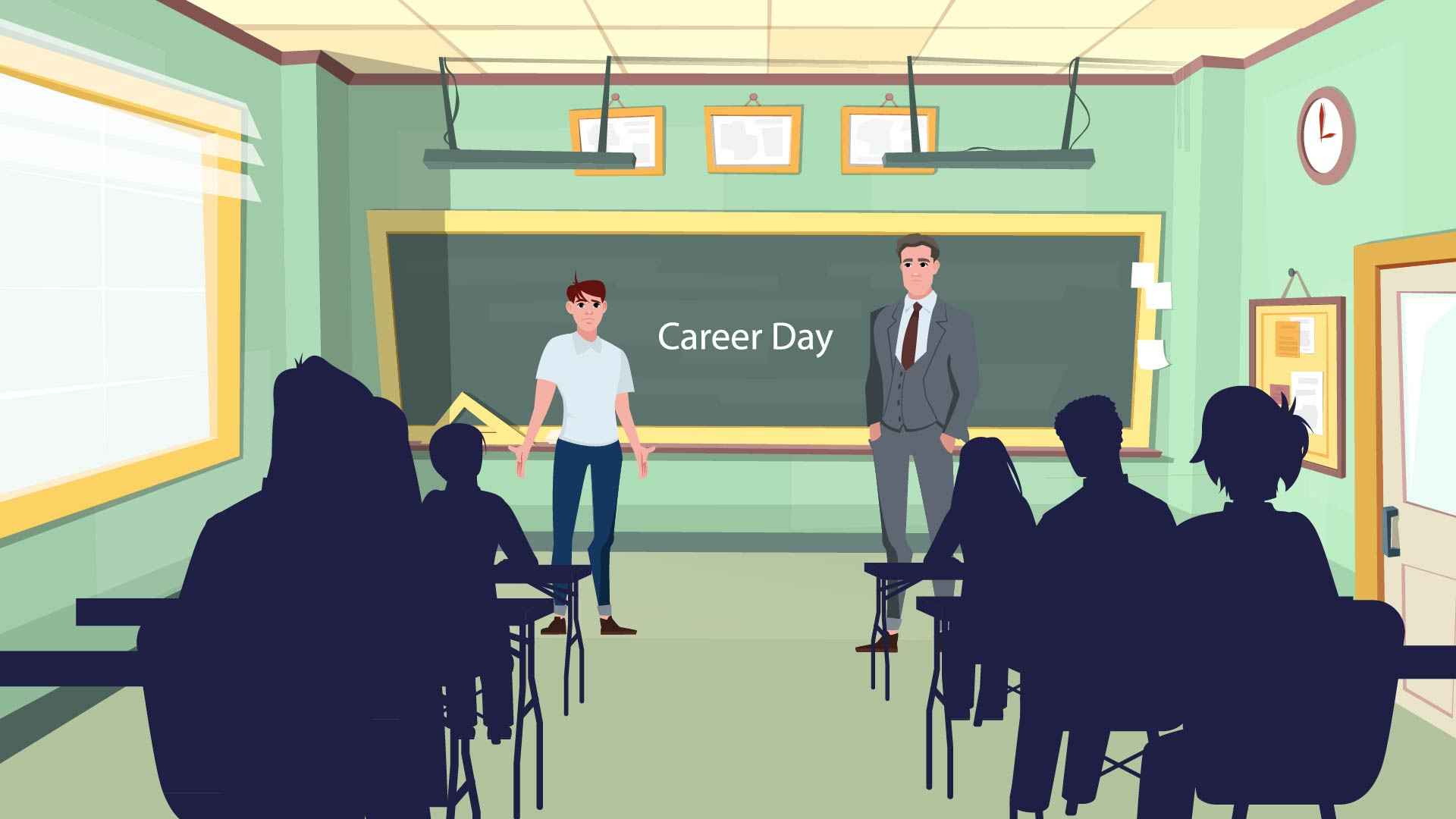 Career Day in 2D Animated Video