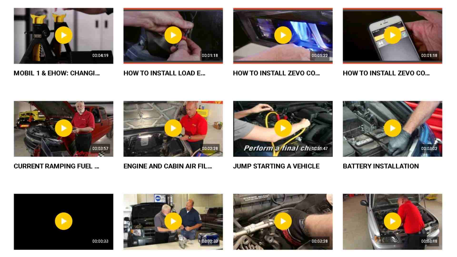 Advance Auto Parts | Video on landing page