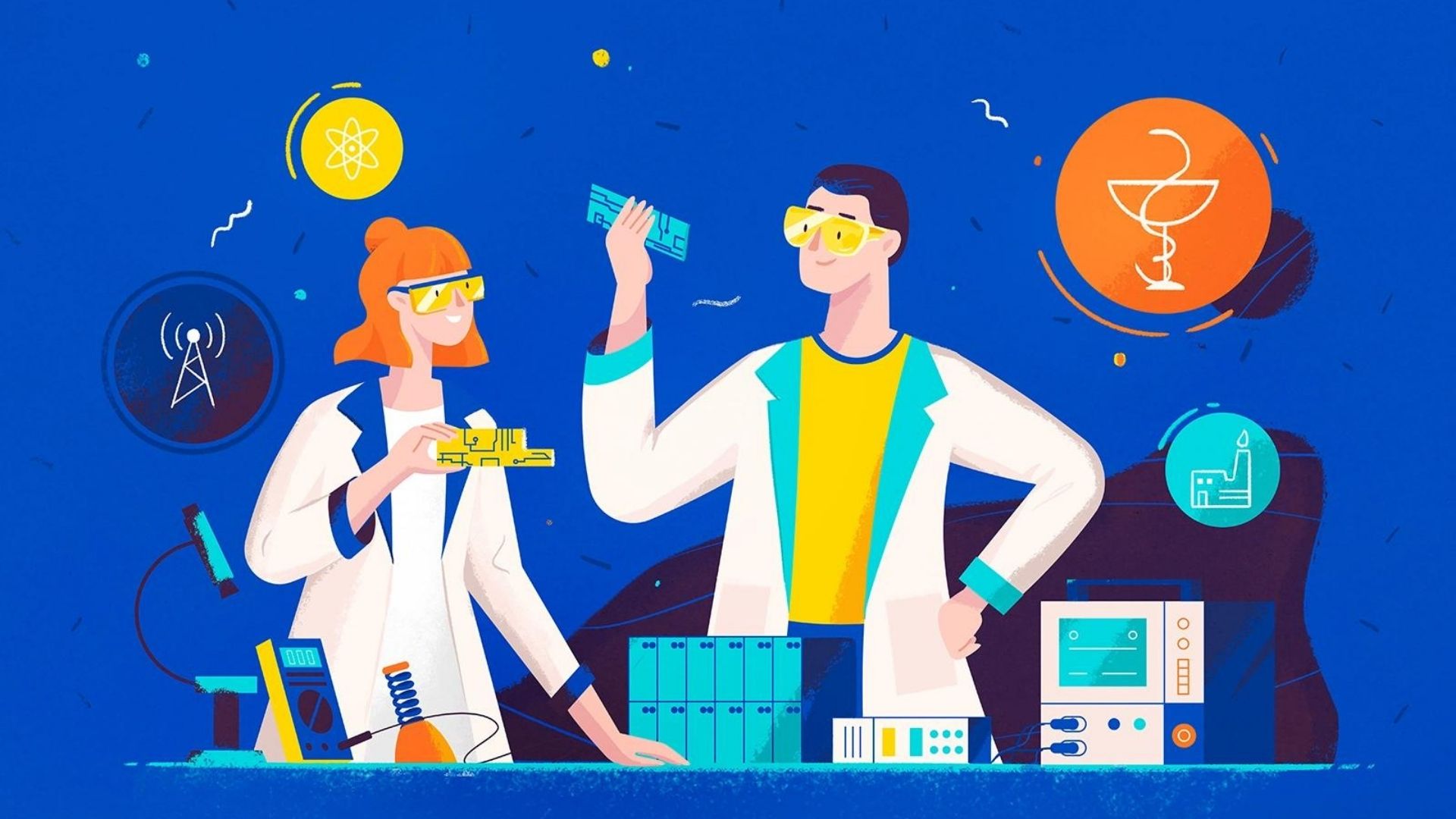 Scientists | 2D animation | Article by Darvideo