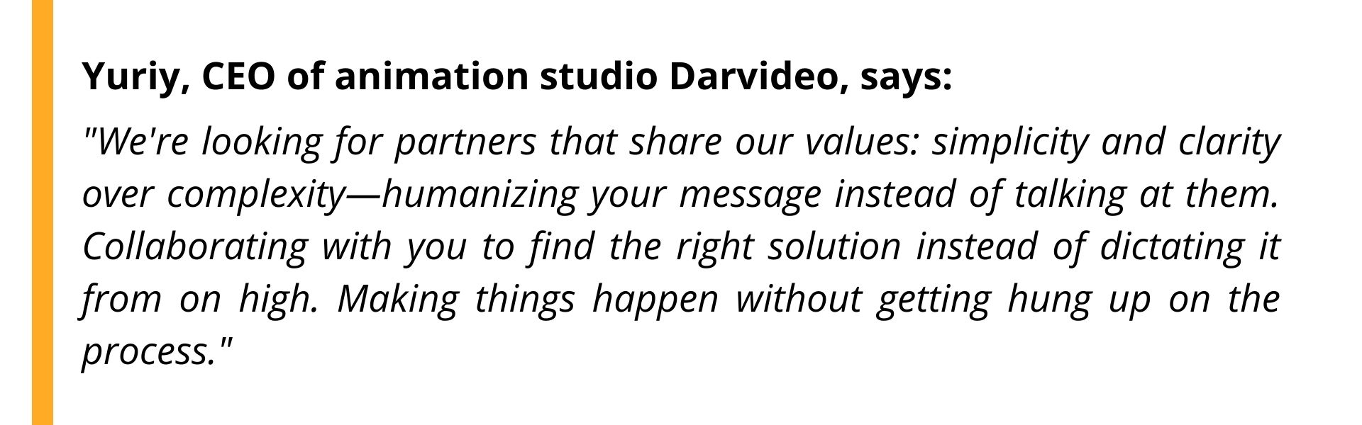 CEO Darvideo Yuri. A comment on animation videos