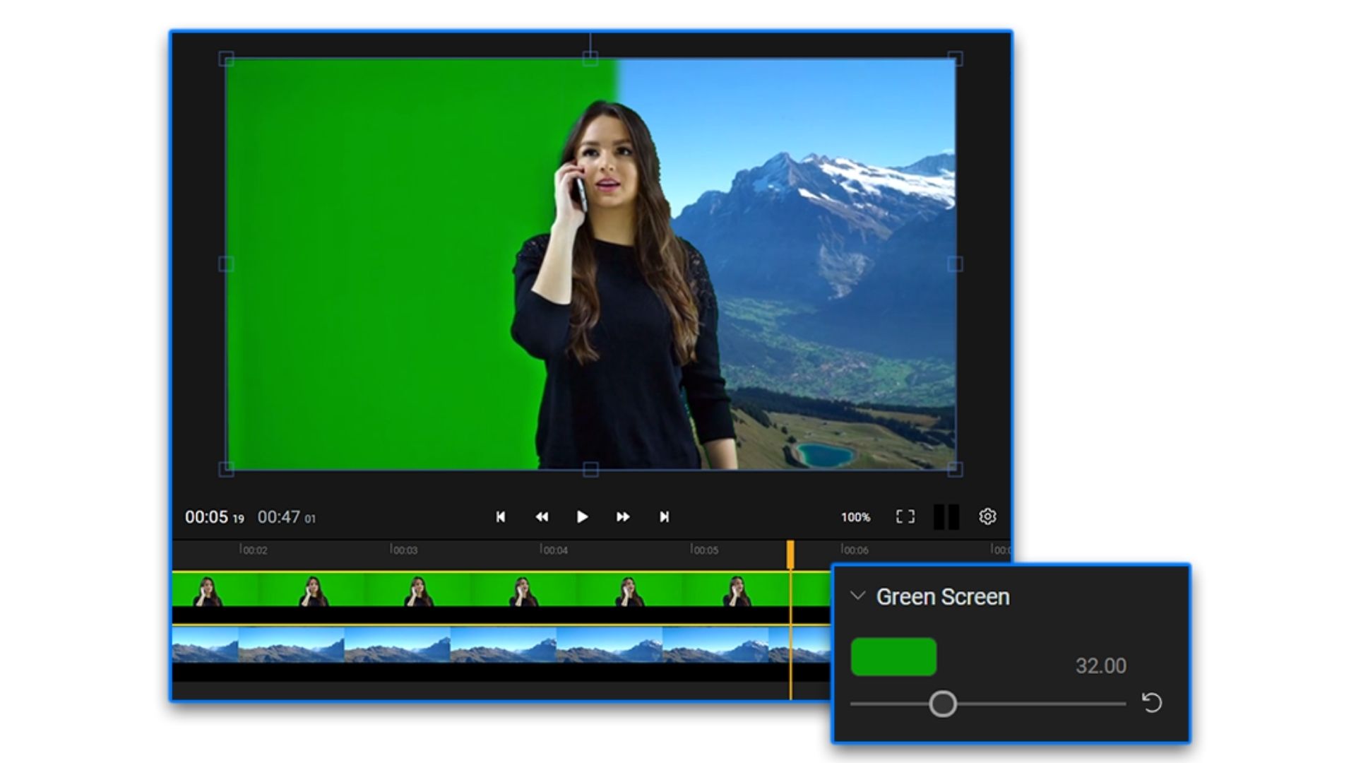 Green-screen editing