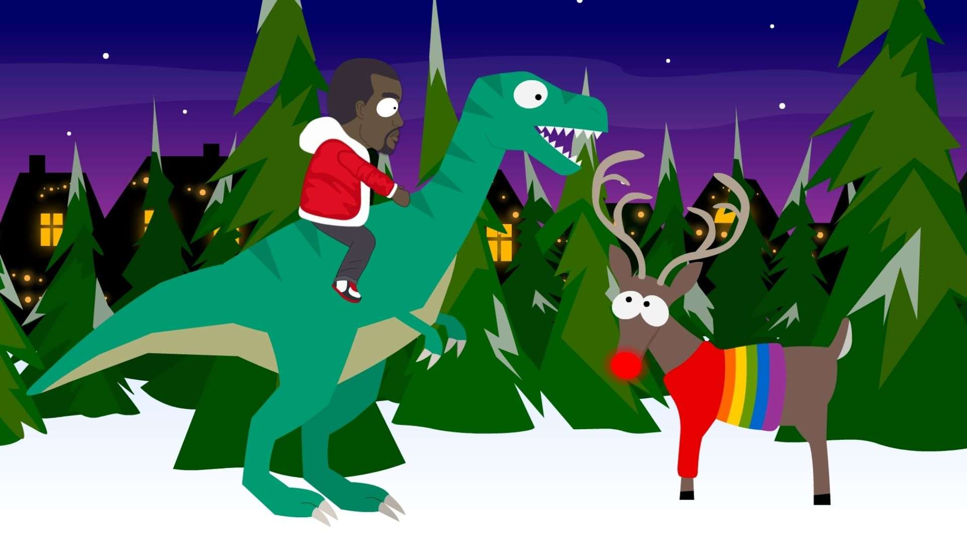 Dinosaur Riding | South Park Style Christmas Story