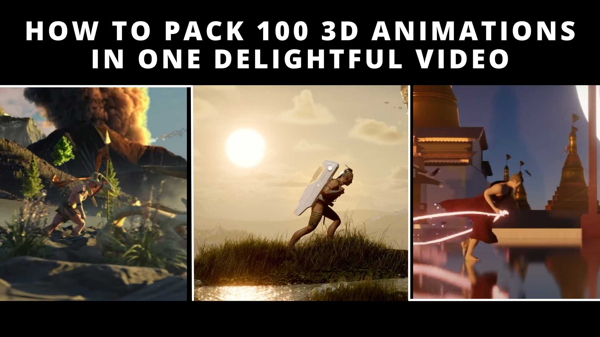 How to pack 100 3D animations in one delightful video