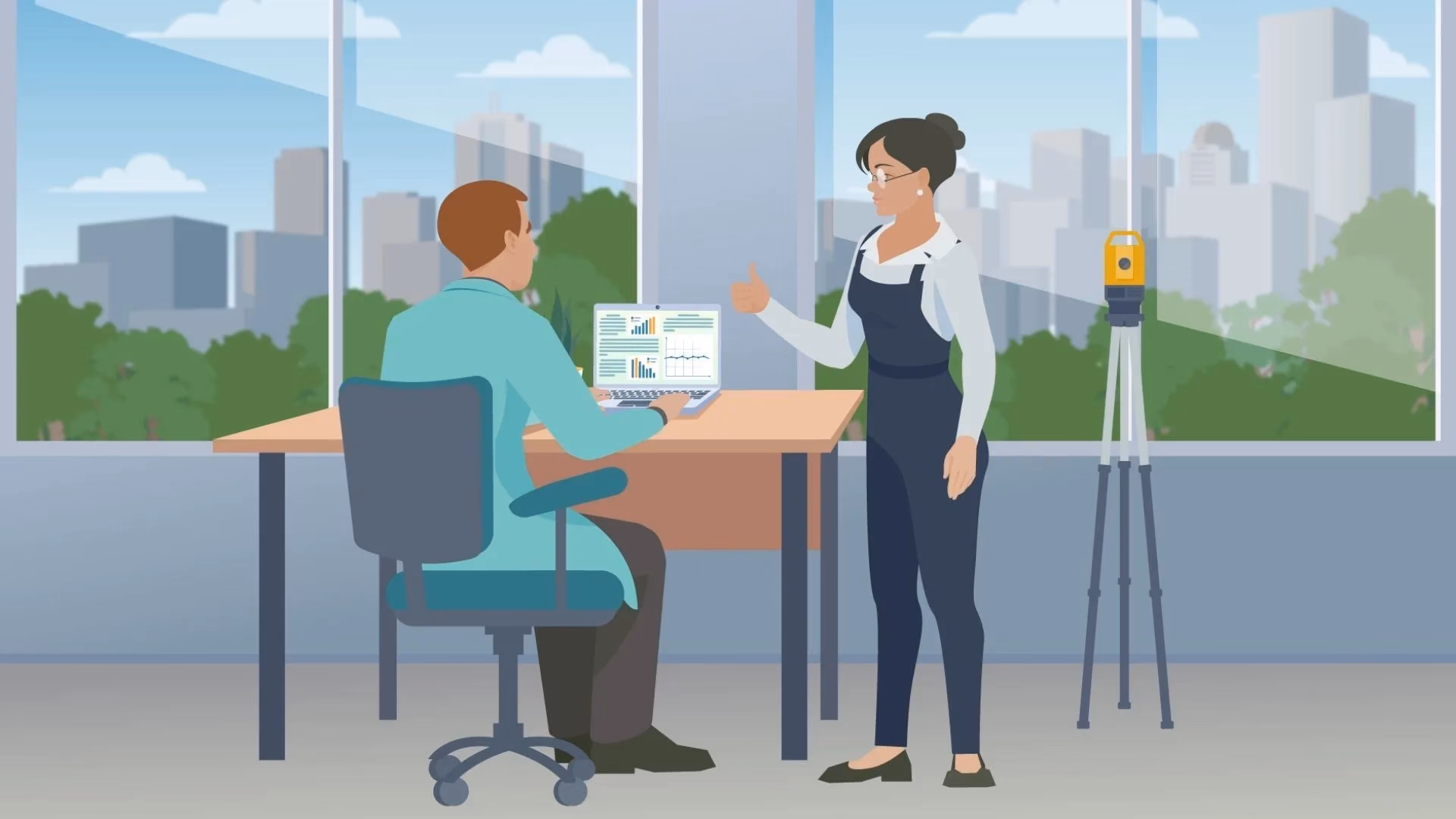 Work on the project - a video for startups