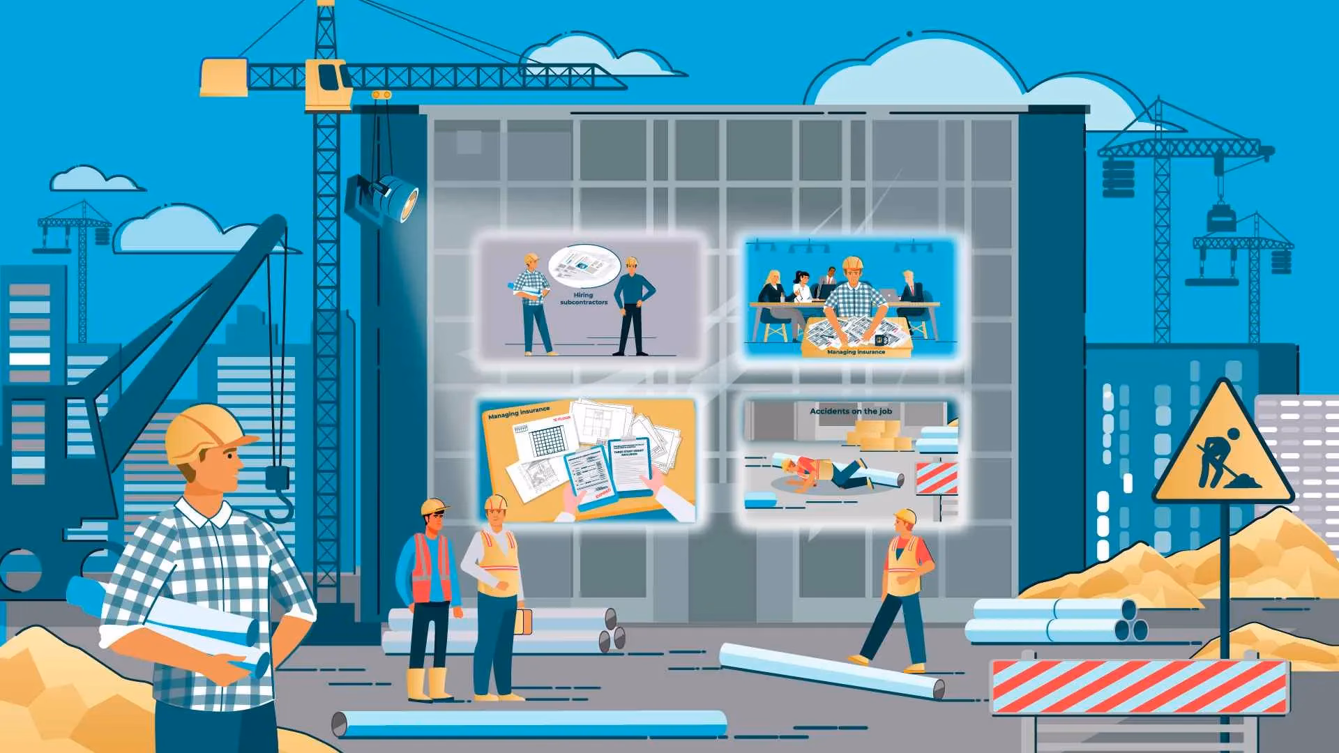 Construction process visualization, 3D animation