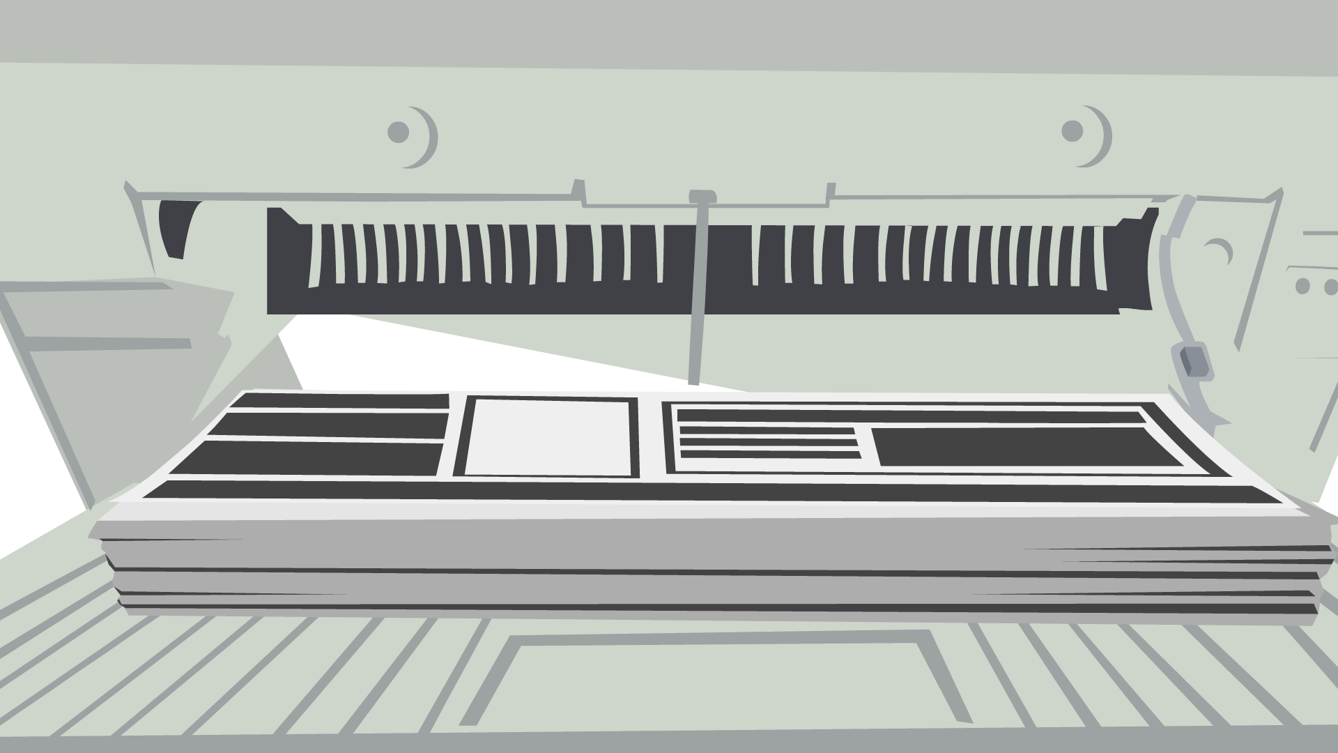 Animated schematic of a production conveyor
