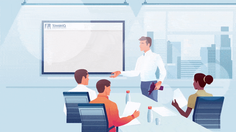 Conference room presentation discussing documentation