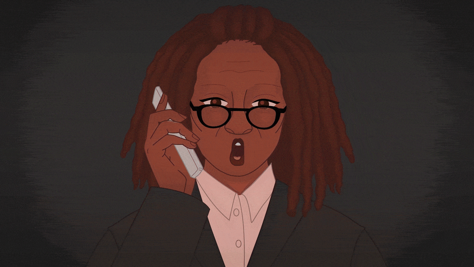 Animated character talking on phone - 2D animation services